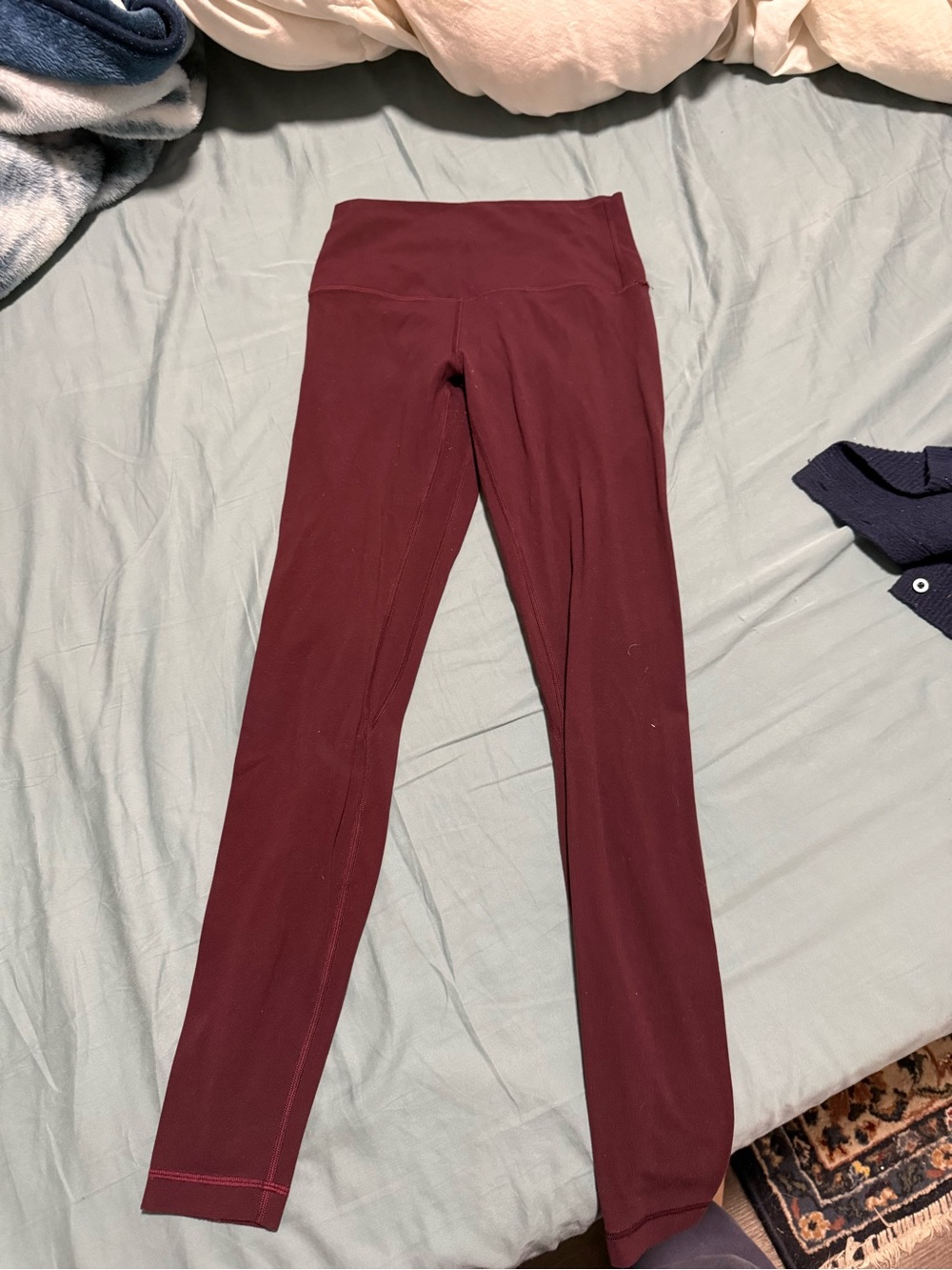 lululemon athletica Women's Burgundy Leggings - Picture 4 of 5